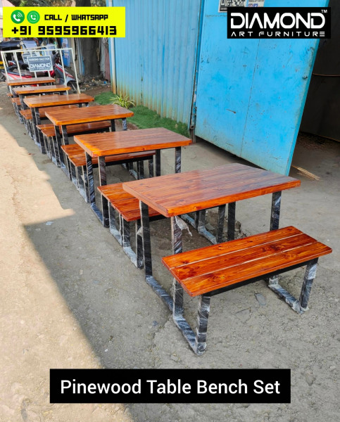 Pinewood Table Bench Set