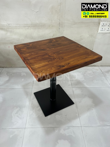 (2x2) Pinewood No Gap 36mm top Table & Square Plate bas