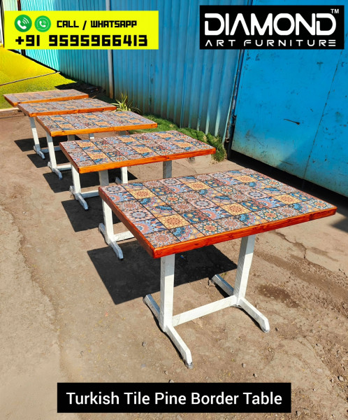 Turkish Tile Pine Border Table