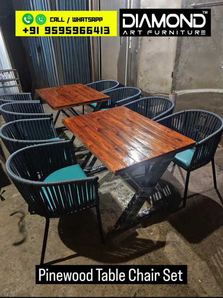 Pinewood Table Chair Set