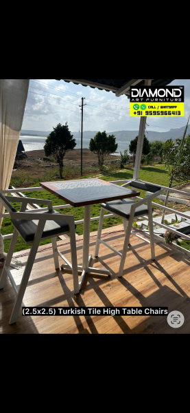 ✨(2.5x2.5) Turkish Tile High Table Chair Set✨